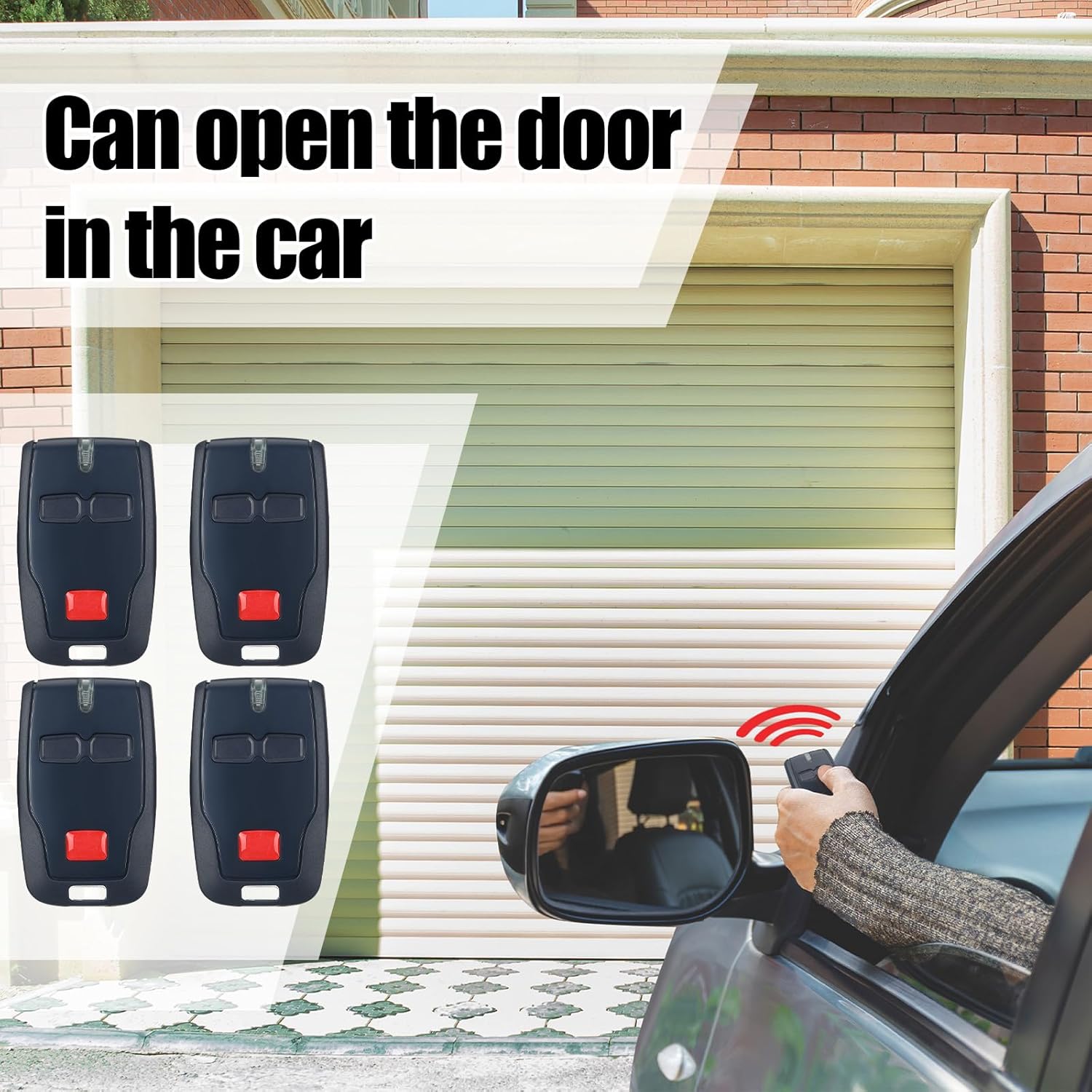 Kingdder 4 Pcs 2 Channel Remote Control Compatible with BFT Mitto B RCB02 R1, 433.92mhz Gate Opener Remote Control Transmitter for All Kinds of Doors, Easy to Program