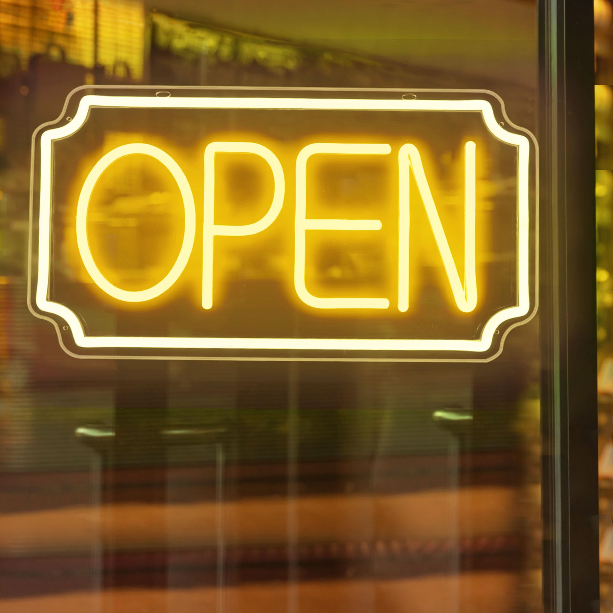 Open Signs for Business, Light Up LED Neon Open Sign for Business Window Storefront, Lighted Open Lights for Retail Bar Cafe Bakeries Barber, Eletric Powered 16 in โ image 1