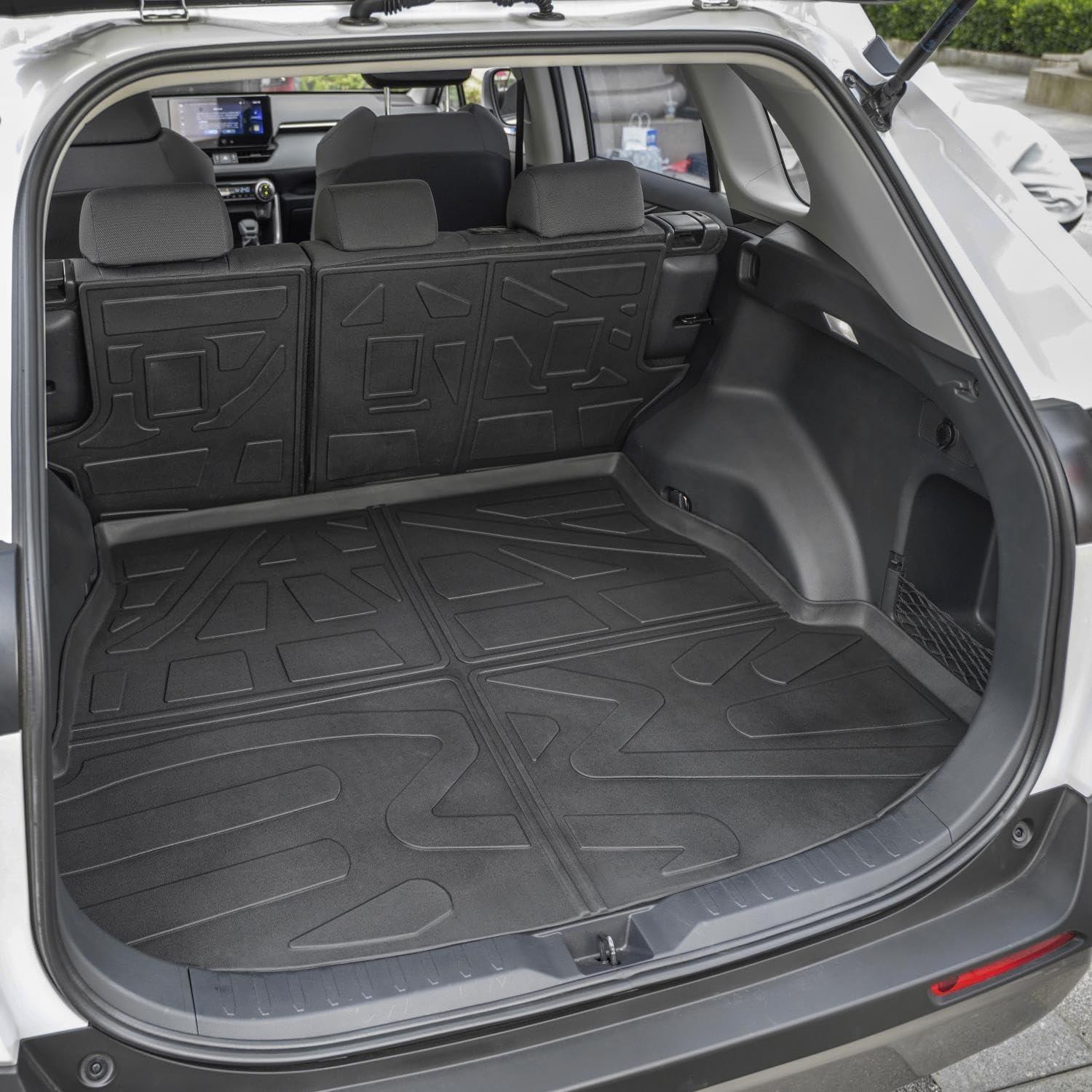 KARPAL Floor Mats Fit for Toyota RAV4 2019-2025 (Include Hybrid), Custom Fit All Weather TPE Floor Liners, 1st & 2nd Row & Cargo Liner & Backseat Mat, RAV4 Accessories