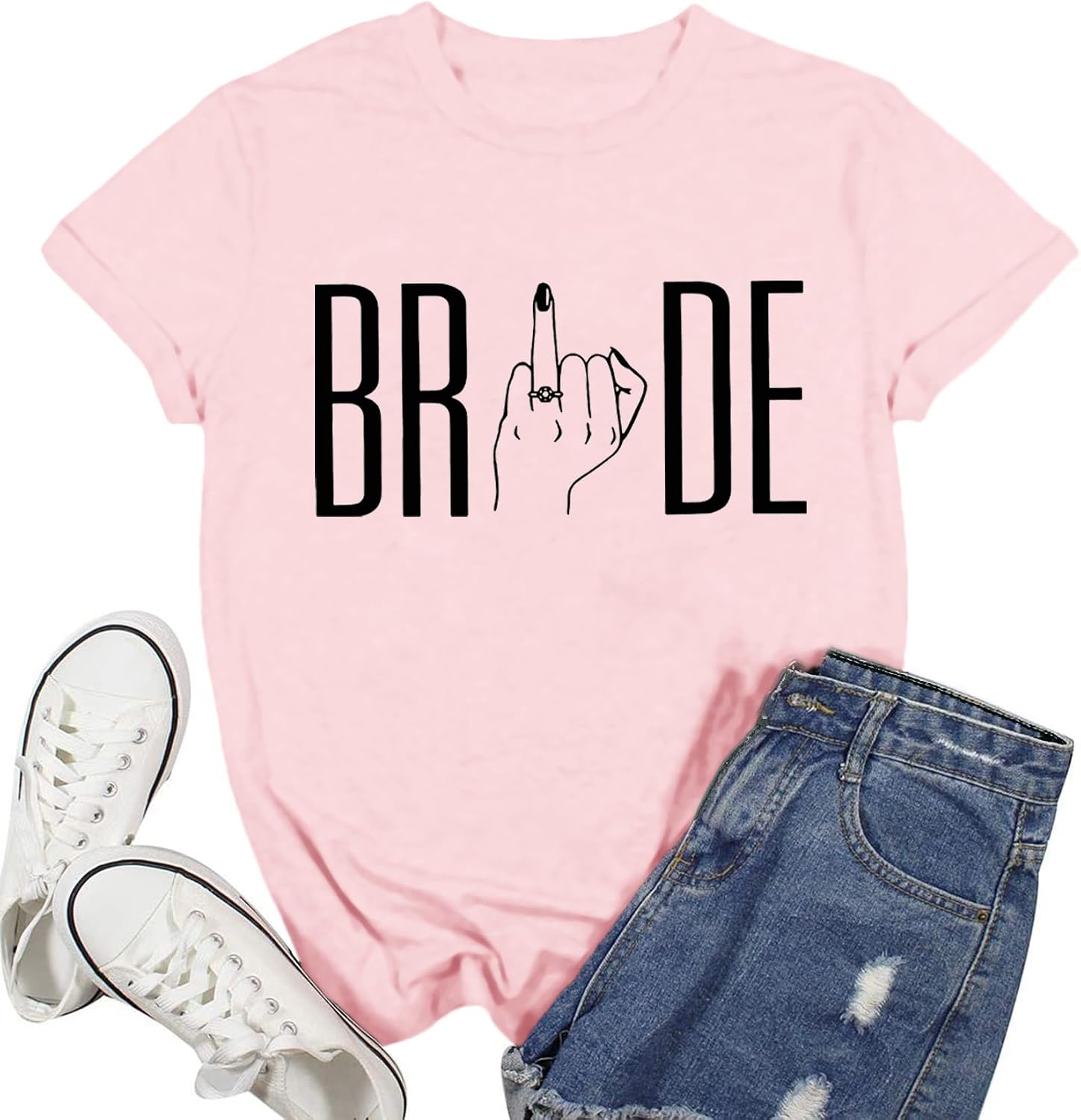 Women Bride Shirt Bachelorette Party T-Shirt Funny Bridesmaid Tee Tops Wedding Party Shirt