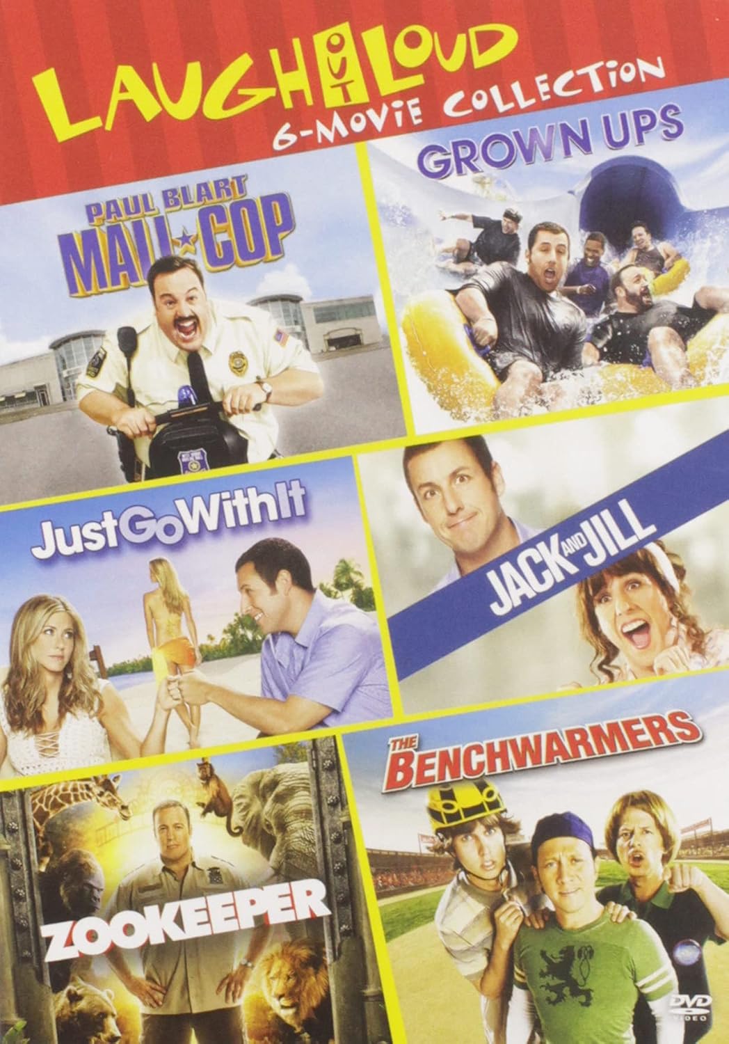 Amazon Com Benchwarmers The Zookeeper Grown Ups 10 Paul Blart Mall Cop Jack And Jill Just Go With It Set Benchwarmers Zookeeper Grown Ups Movies Tv