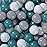 Realhaha Ball Pit Balls 100 Play Balls Plastic Balls for Baby Girls Toddlers Kids Play Tent Pool Playhouse Playpen Party Decoration, Dark Green Gray White