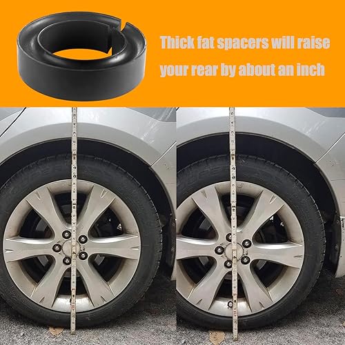 Miniatura 4 de Espaciador de resorte helicoidal de goma resistente para automóvil, elevador universal de resorte helicoidal, paquete de 2