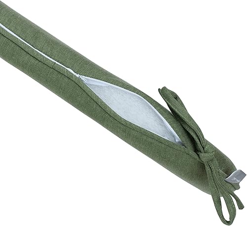 Miniatura 6 de Magpie Fabrics Cojines de silla en forma de U de 17 x 16 x 2 pulgadas con lazos, 2 unidades, para interiores y exteriores, impermeables, para todo