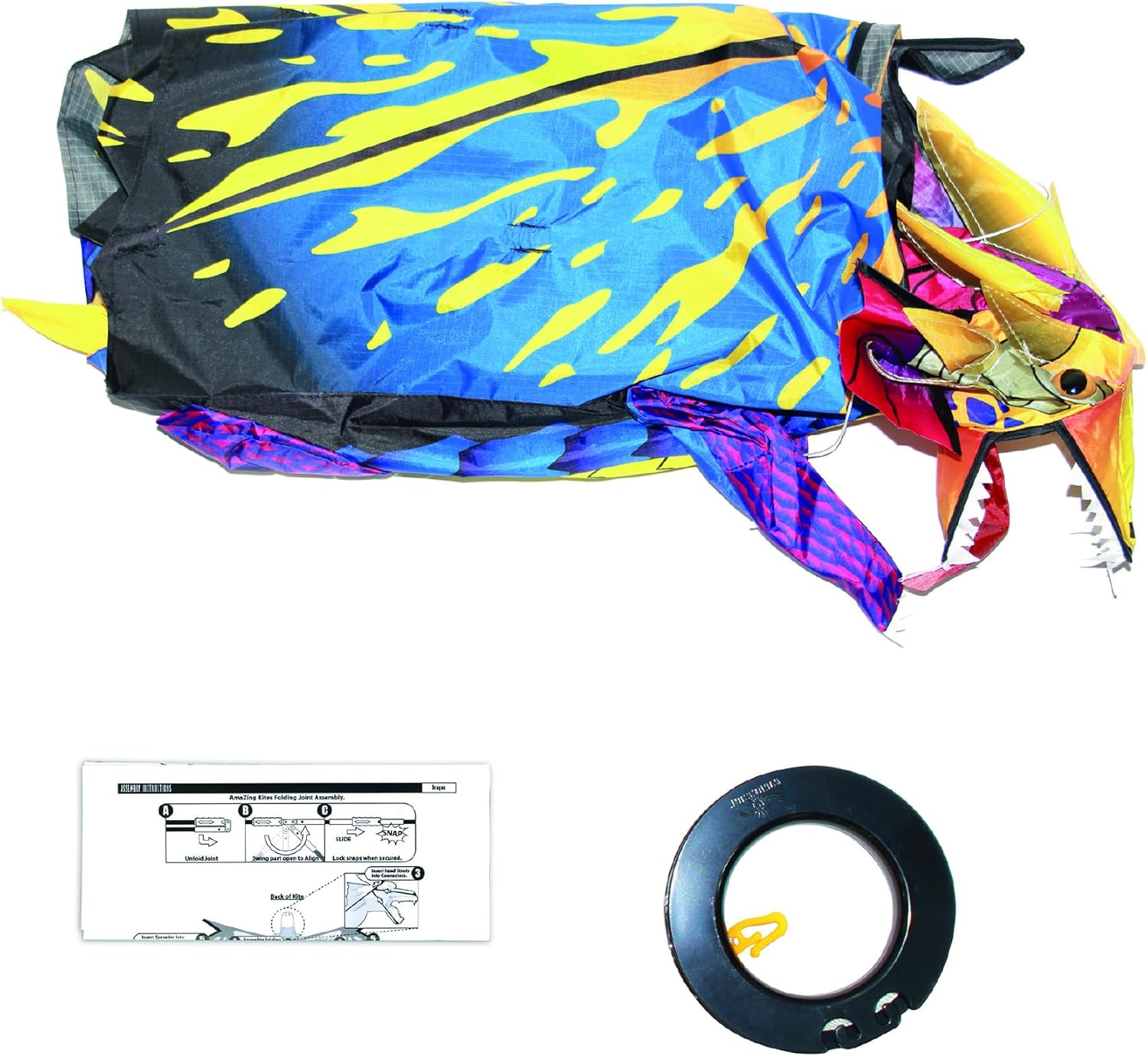 3D Nylon Dragon Kite with 80" Wingspan (6 ft 8 in) by AmaZing Kites
