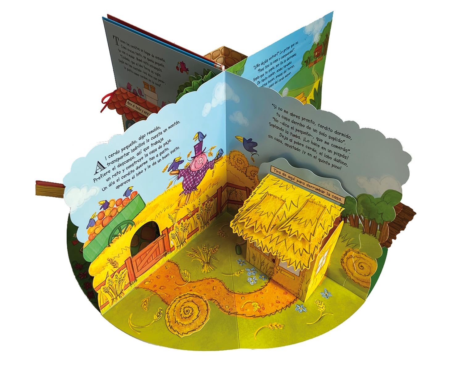 Los tres cerditos... y el lobo feroz. Cuento interactivo en 3 dimensiones. A partir de 3 años.: . . . Y El Lobo Feroz (Libro carrusel)