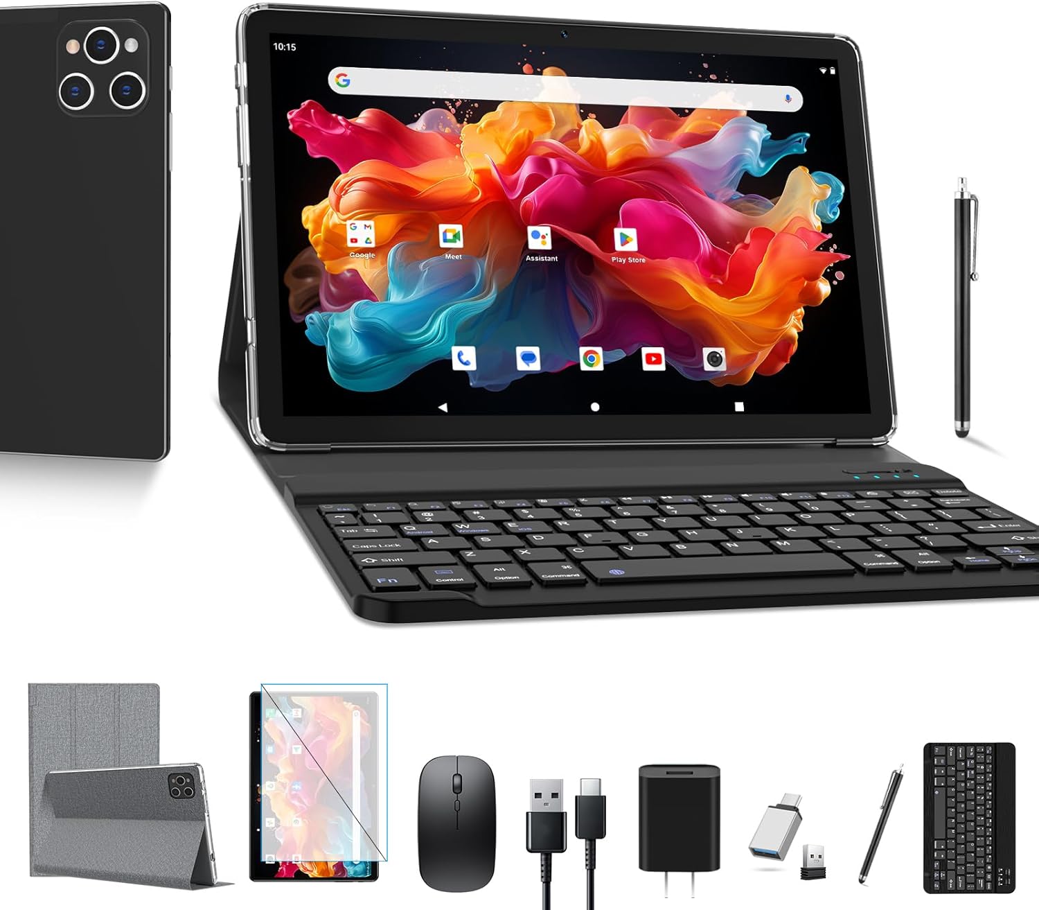 ANTEMPER Tablet 10 Inch with Keyboard and Pen | 16GB RAM + 128GB ROM ...