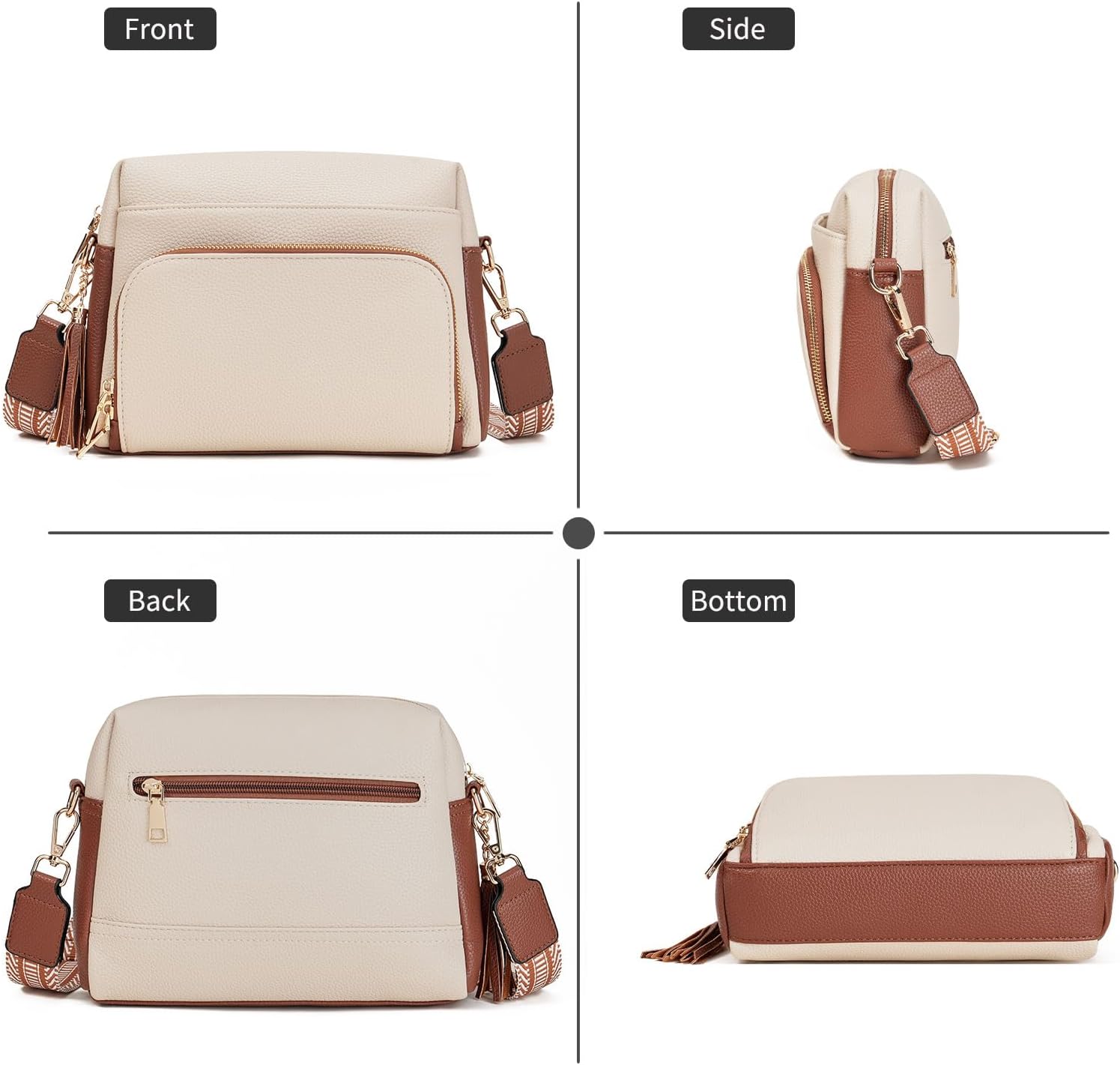 FALAN MULE Crossbody Purses for Women Trendy,Vegan Leather Medium Women's Crossbody Travel Purse Built in Wallet - Image 6