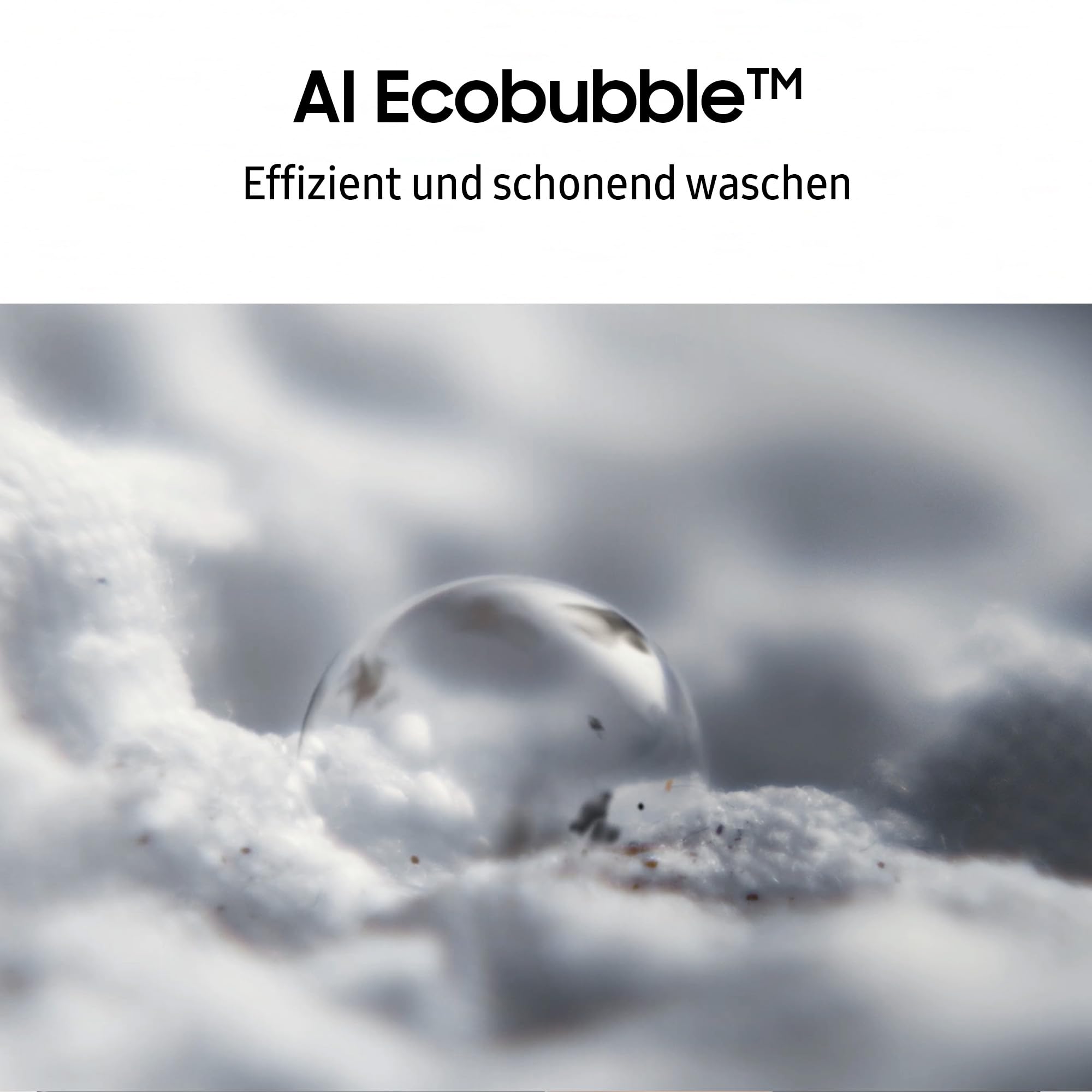 Samsung WW90DG5G34AEEG Waschmaschine WW5100D SLIM 9 kg 48 cm tief Dampfprogramm AI Energy Mode Ecobubble WiFi Mikroplastik-Programm AI Wash SuperSpeed 39 Min. Weiß