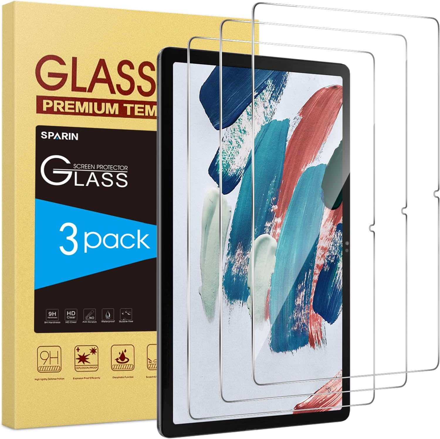 3 Pack Screen protector for Samsung Galaxy Tab A8 10.5 Inch, Tempered Glass Screen Protector for Galaxy Tablet A8 2022, Anti-Scratch