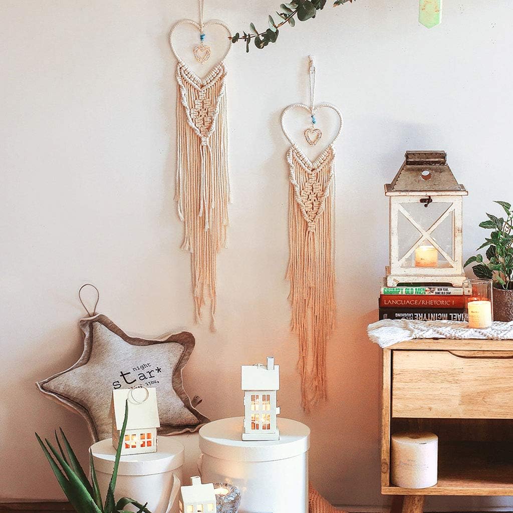50-200mm Lov Shaped Dream Catcher Frame for Making Wall Decor Metal Hoop Decorations for Bedroom