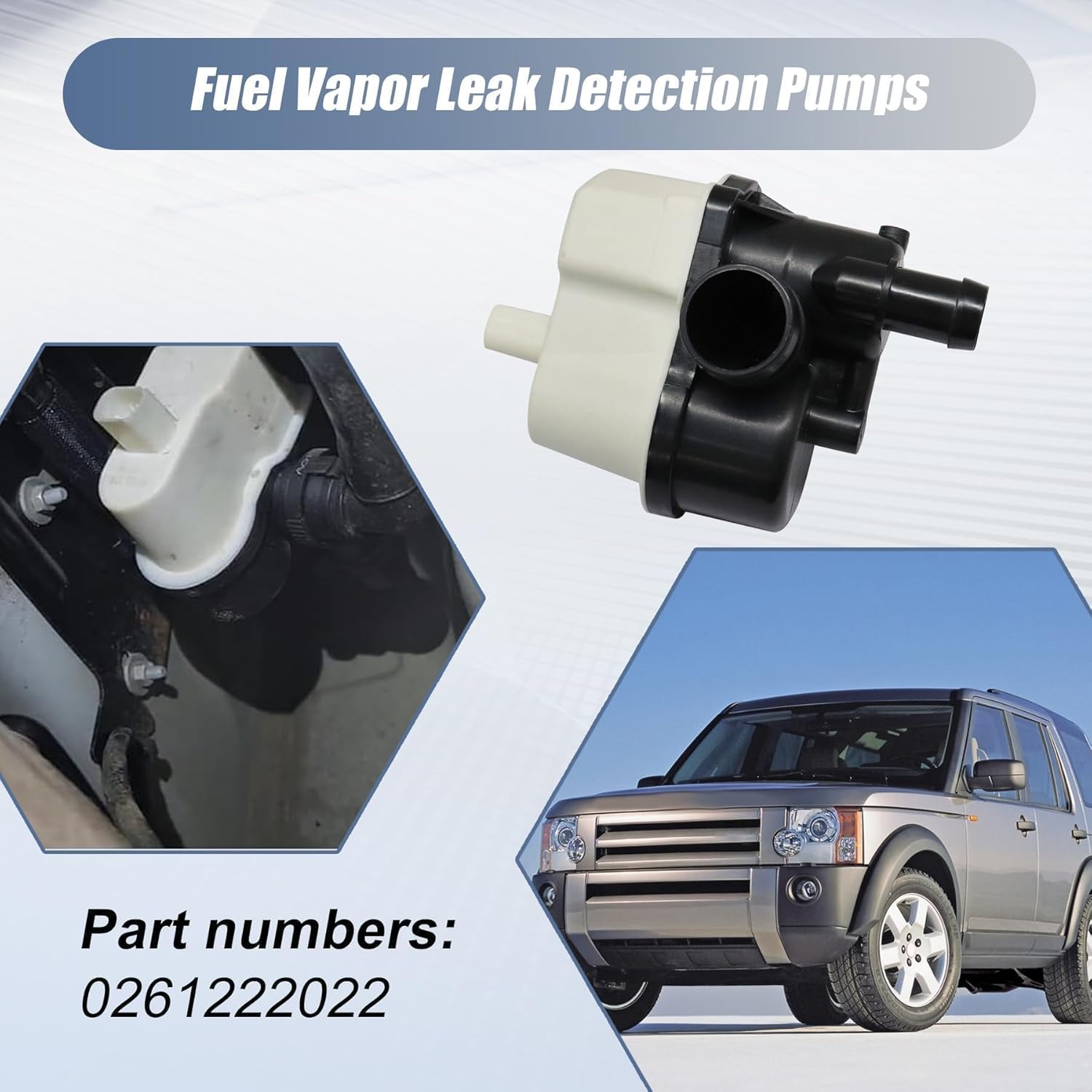 Priprilod Fuel Vapor Leak Detection Pumps Evaporative Discharge Fit for Land Rover LR2 LR3 LR4 Range Rover Sport Evoque Velar Fit for Jaguar E-Pace F-Type XE XFR XJ Fit for Volvo #0261222022