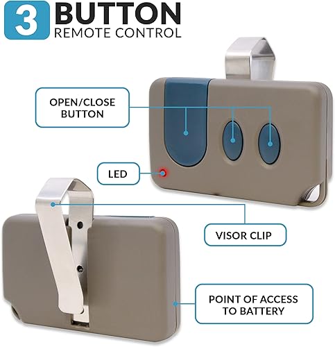 Miniatura 2 de Garage2Go Reemplazo remoto de puerta de garaje para Sears Craftsman (139.53681) 971LM (botón rojo de aprendizaje) (paquete de 2)