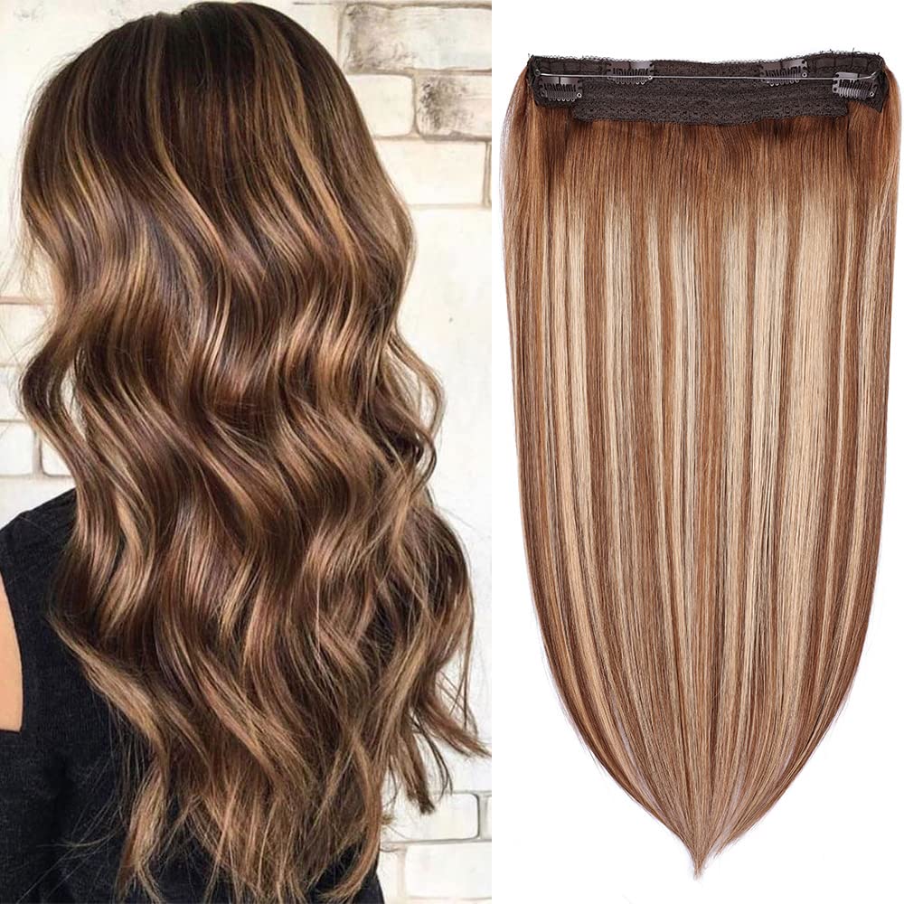Funssiso Halo Human Hair Extensions Balayage