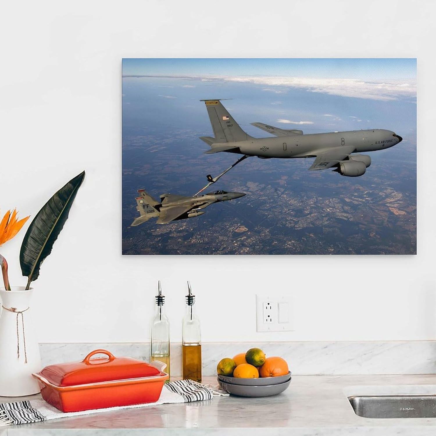 KC-135 Aerial Refueling Aircraft Military Aircraft Poster US Air Force Aircraft Landscape Art Decoration Bathroom Aircraft Decoration Office Large Aviation Aircraft Wall Decoration Cool Boys Cave Gift image 4