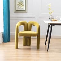 Vista 11 de Tmosi Modernas sillas de comedor de terciopelo tapizadas, con respaldo curvado, cómoda silla auxiliar para cocina, comedor, sala de estar