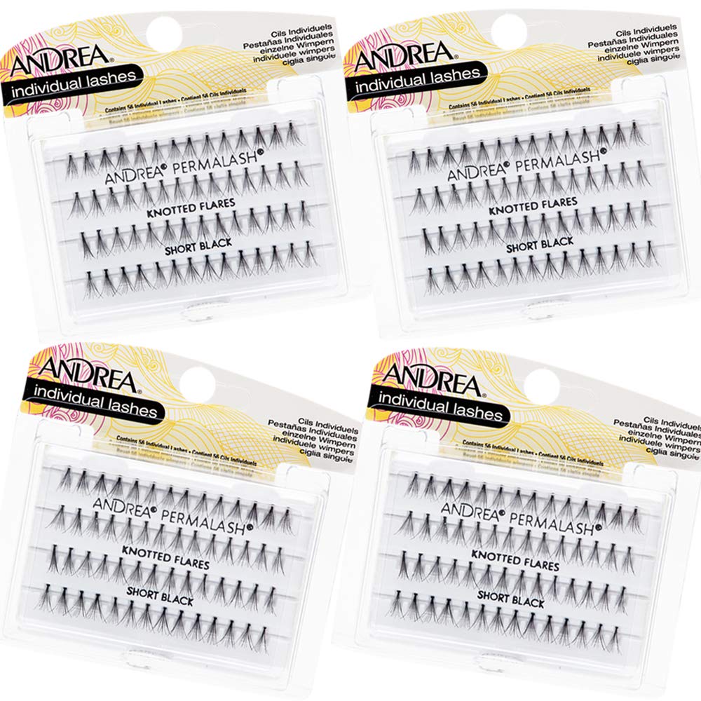 Andrea Individual Lashes Knotted Flares Short - Black Lightweight Natural Look DIY Lash Clusters Eyelash Extension Kit 4