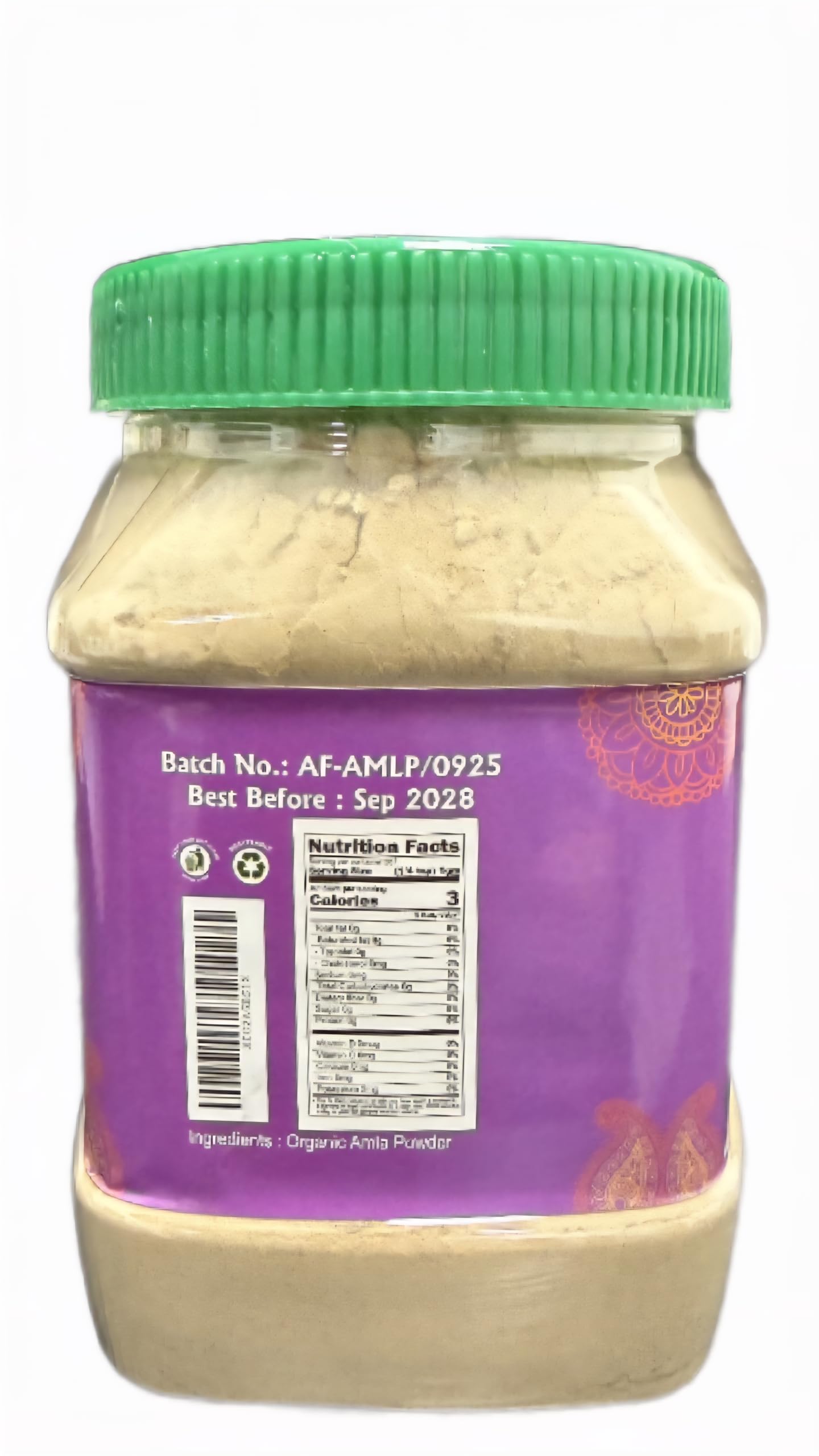 Organic Amla Powder 1.25 LB (20oz) - Pure, Lab Tested, Gluten Free, Non-GMO, Pure Amalaki Powder From India, Vitamin C, Bulk Bag, 100% Raw & Natural - by Jiva Organics — Amazon image 4