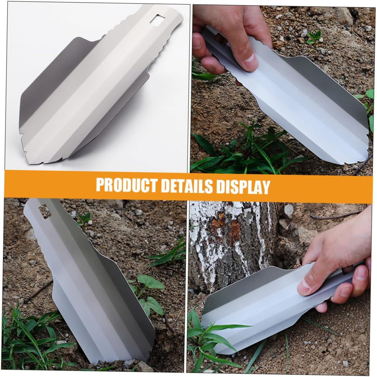 VANZACK 5pcs Functional Titanium Garden Shovel Tool for Planting Ergonomic Hand Trowel for Gardening Camping and Outdoor Activities Lightweight and Versatile Gardening Spade