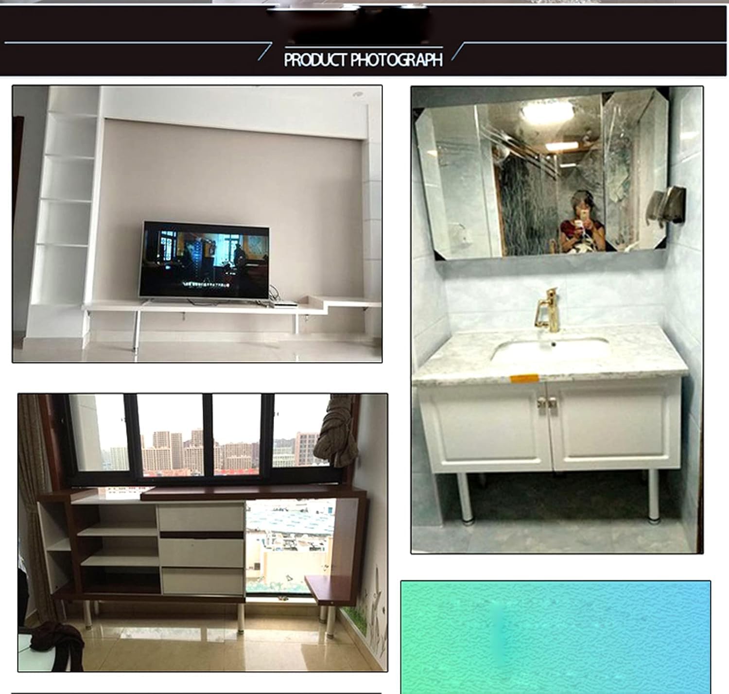 Furniture Leg,Furniture Legs Furniture Legs,Table Leg,Set of 4 Adjustable,Thicken Metals,Alumi Alloy,(6cm/2.4in)