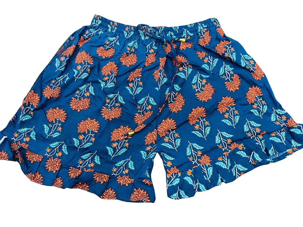 ukal Women's Rayon Printed Regular Fit Casual Drawstring Elastic Waist Summer Shorts with Pockets-picture-12