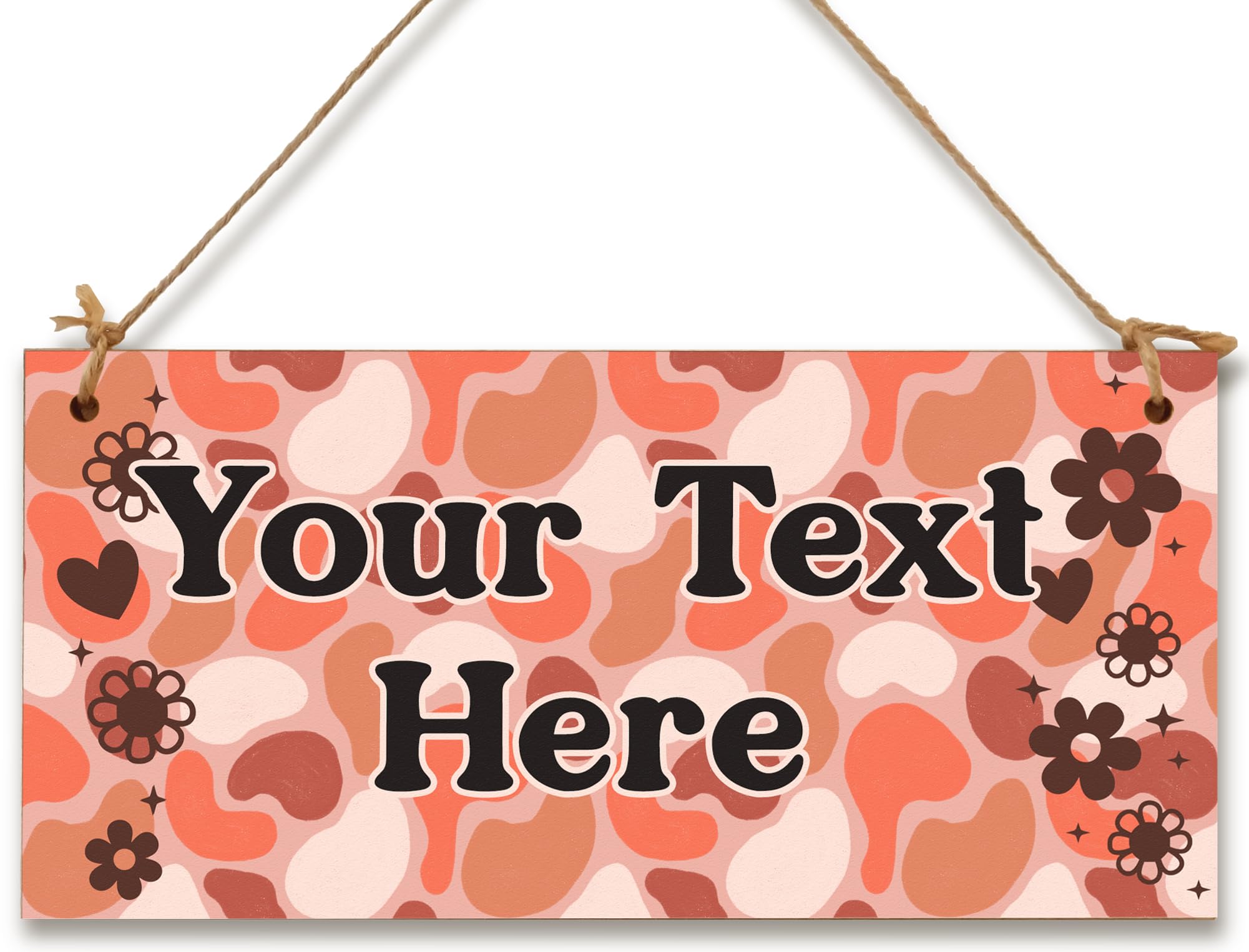 The Plum Penguin Personalised Plaque Your Custom Text Valentine's Day Love Romantic Wooden Wall Sign Add Any Message