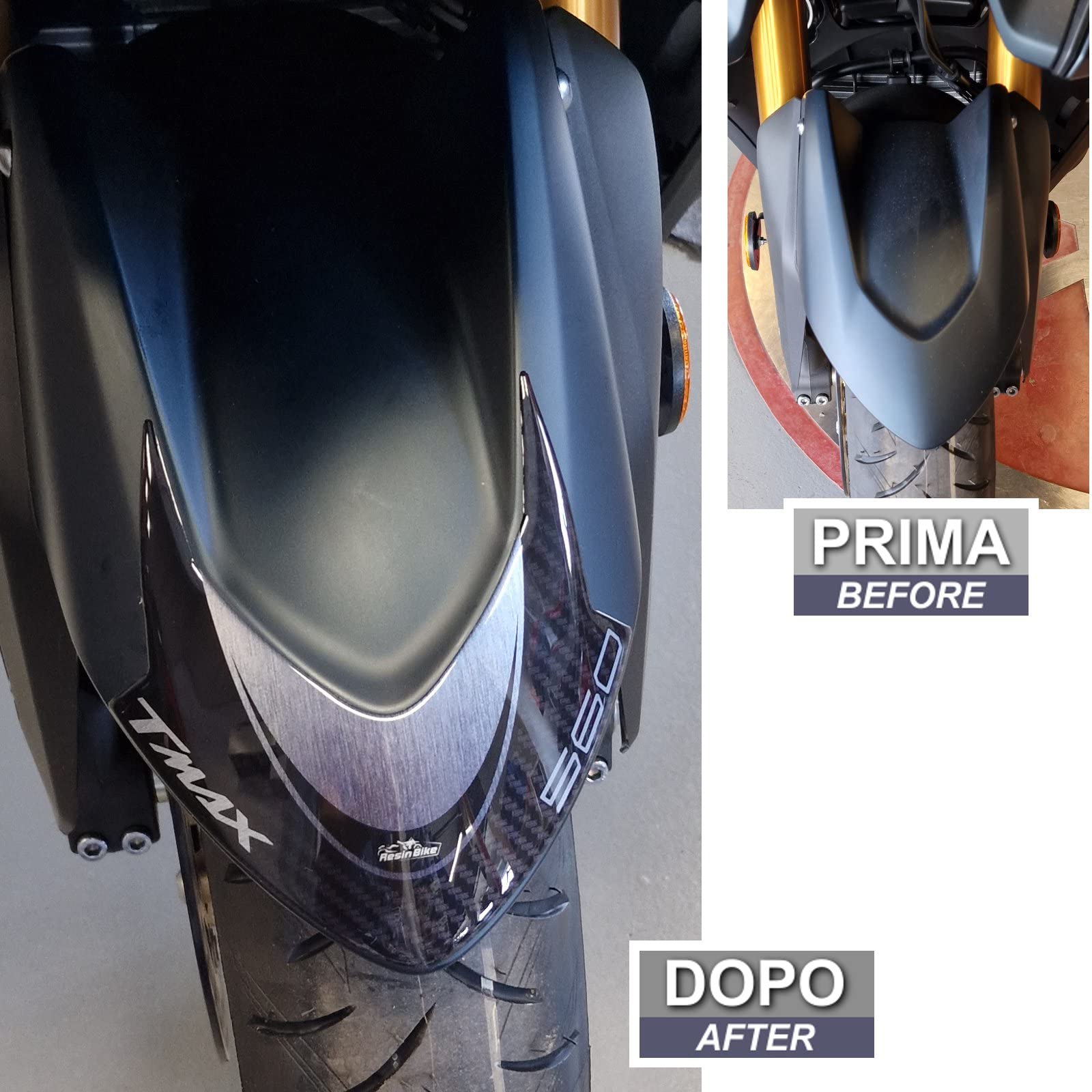 Resin Bike Aufkleber Für Yamaha Tmax 560 – 3D-Harzbeschichtung – Schützt Vor Kratzern & Stößen – Made In Italy