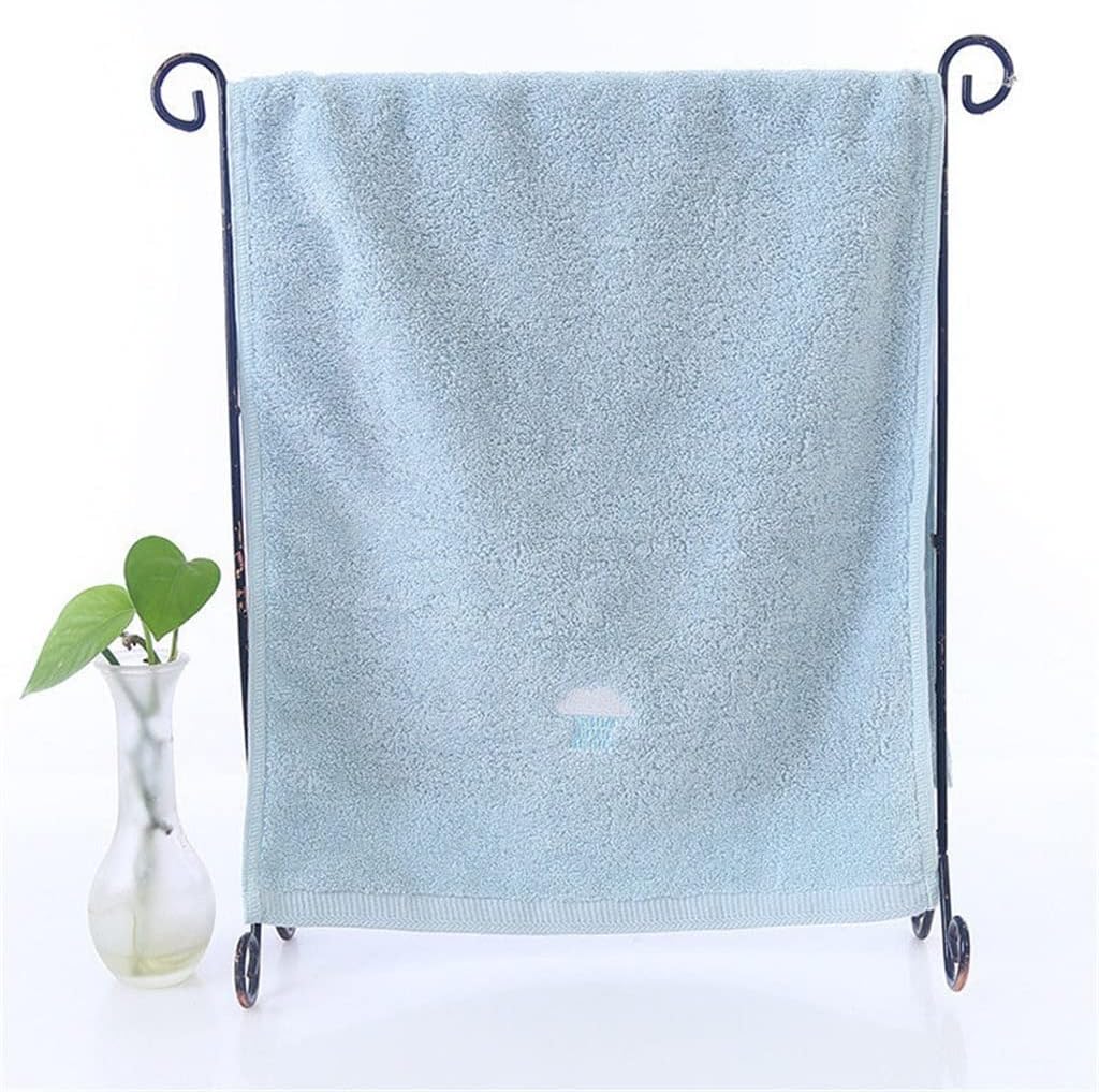 Solid Color Embroidered Towel Set vs 1pc Bath Towel Bathroom and 2pcs face Towels for Adults(Black)