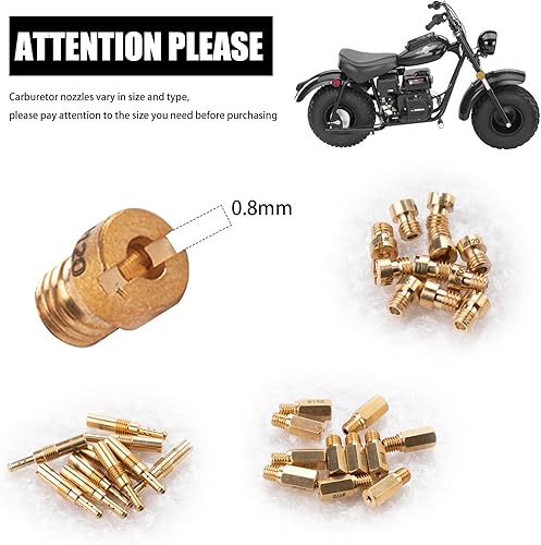 Miniatura 5 de MWMNUN Kit de chorro lento de chorro principal de carburador de 33 piezas, (incluye 11 boquillas de piloto lento y 22 boquillas principales) para