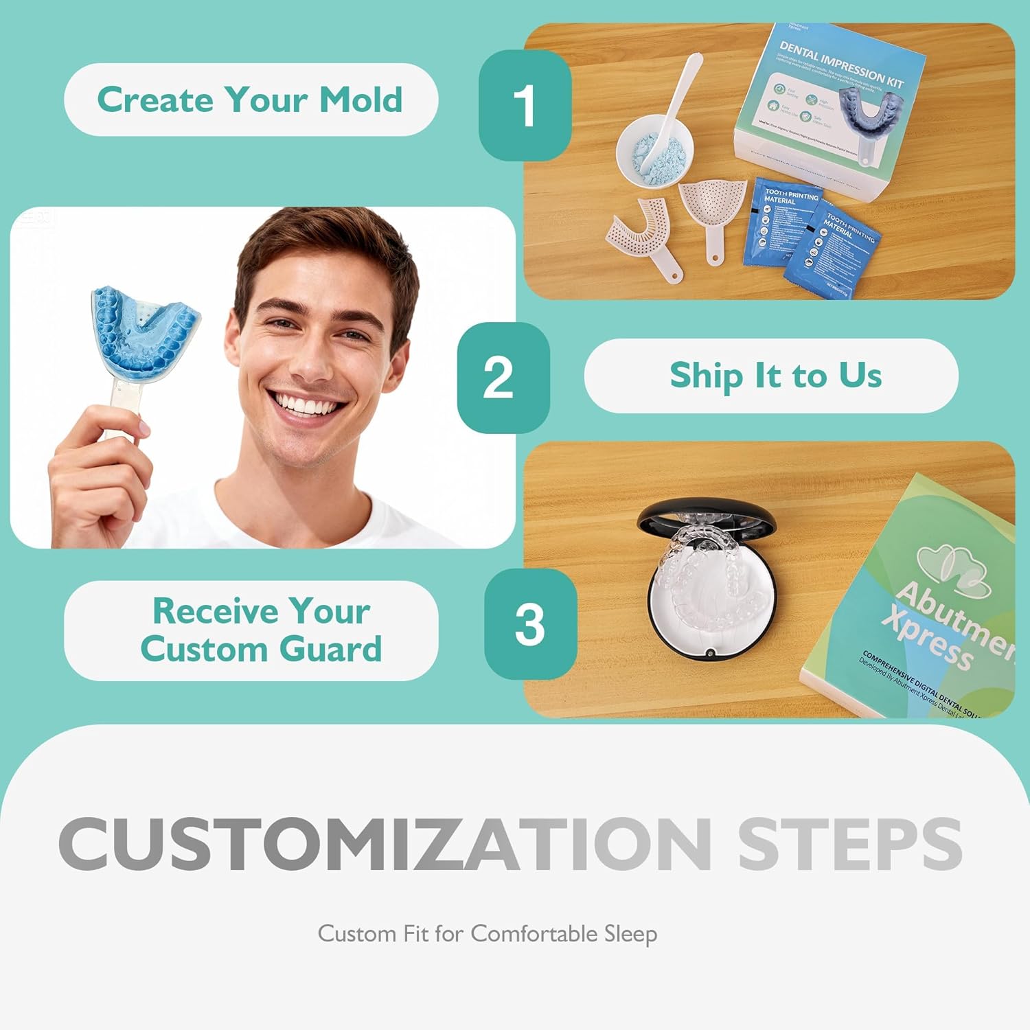 Custom Retainer Upper and Lower Clear Retainer Set and Ideal for Daytime or Overnight Wear