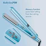 BaBylissPRO Nano Titanium et Céramique U-Style Double Tension 1" Fer plat de pouce avec plaques latérales courbes uniques pour les flips, vagues & Courroies