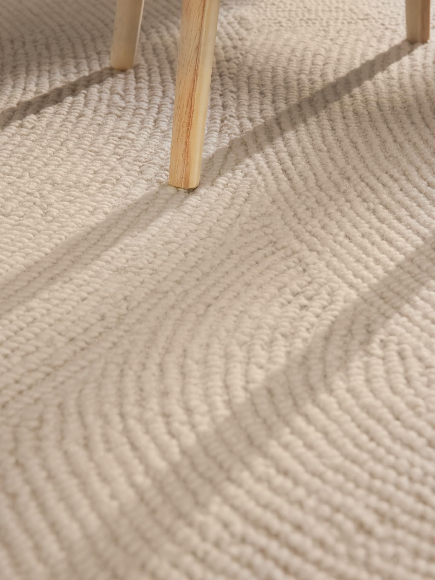 Hanse Home Wollteppich Calmio - Natur Wohnzimmerteppich - Handgetuftet - Hygge Skandi, Boho Läufer Wolle für Wohnzimmer, Schlafzimmer, Esszimmer, Flur - Natur Weiß, 80x300cm
