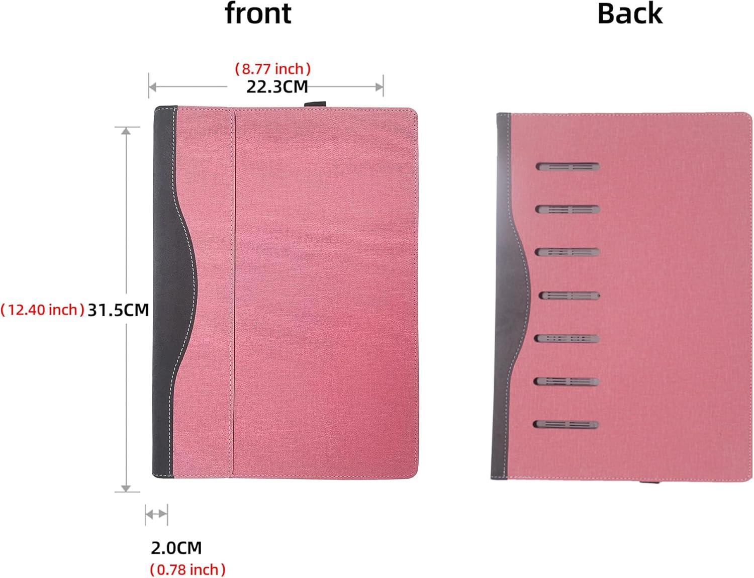 Laptop Case for Lenovo Yoga 9 14IMH9 Sleeve Yoga 9i (14''Gen 9),2 in 1 PU Leather Computer Sleeves Laptop Bag (Pink)