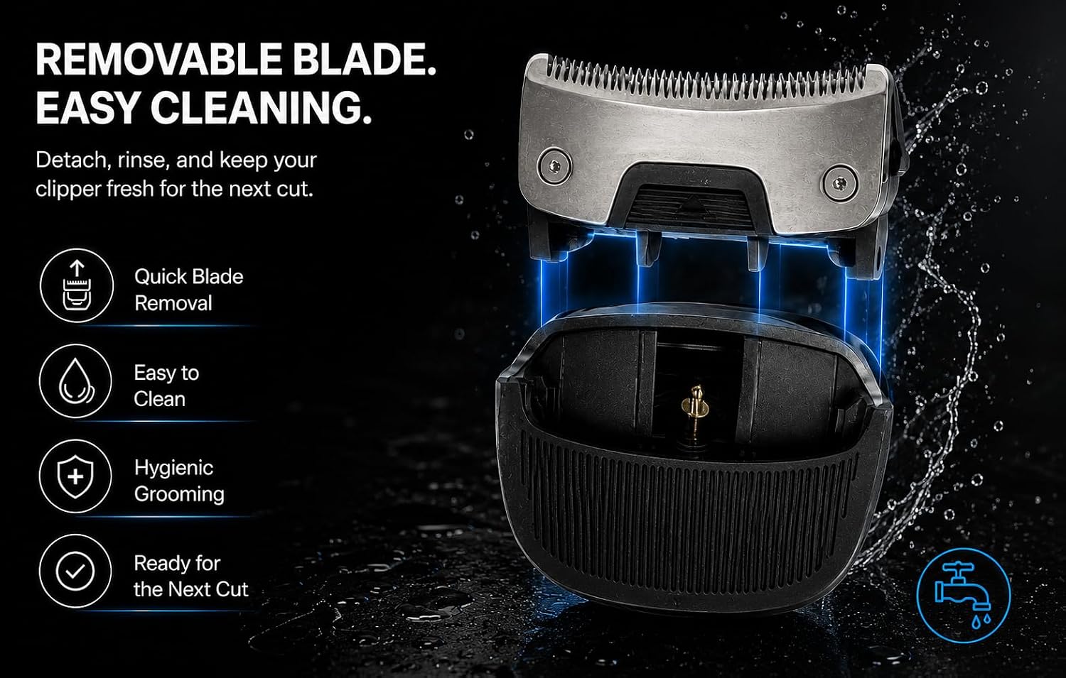 HUMMINGBIRD MK19 QuickCut Pro Cordless Hair Clipper Replacement Blade – Genuine Blade Refill, Easy to Install, Trimmer Blade Made for MK19 QuickCut Pro Self-Haircut Kit (Replacement Blade Only)