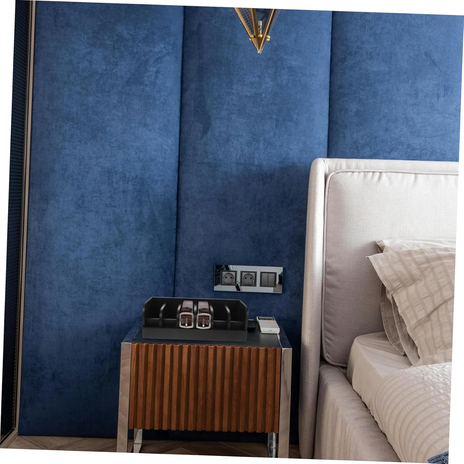 Compartment Belt Display Organizer for Closet Compact and Lightweight Storage to Neatly Arrange Belts and Showcase Buckles for Men and Women