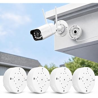 4 pieces camera connection box: mounting box for hemispherical outdoor camera housing for indoor and outdoor surveillance cam