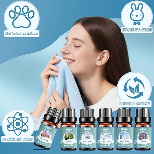 Miniatura 2 de Juego de aceites esenciales para lavandería, aceites difusores para el hogar, mezclas de aromas de fragancia limpia para humidificadores,