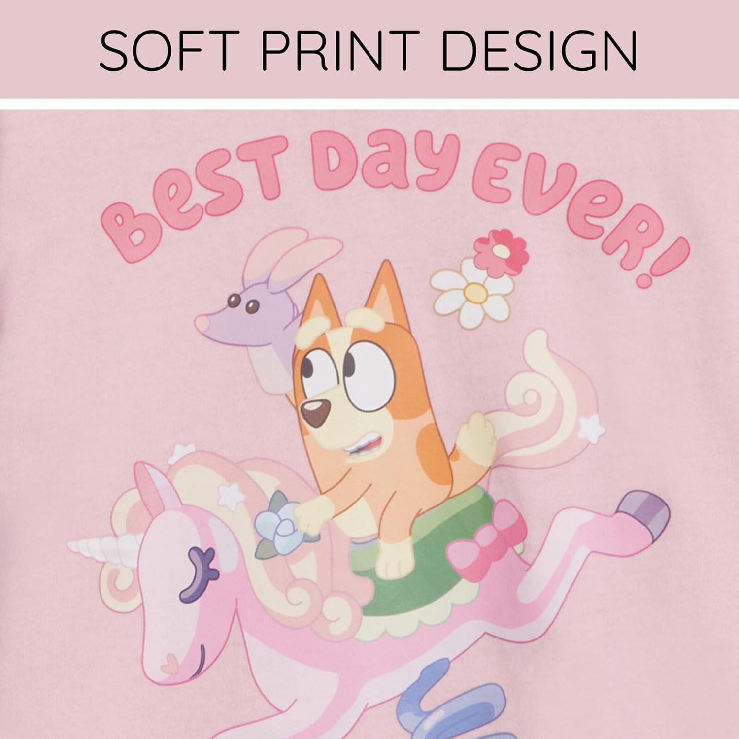 Bluey Girls T-Shirt and French Terry Shorts Outfit Set Toddler to Big Kid Sizes (2T - 10-12) - Image 6