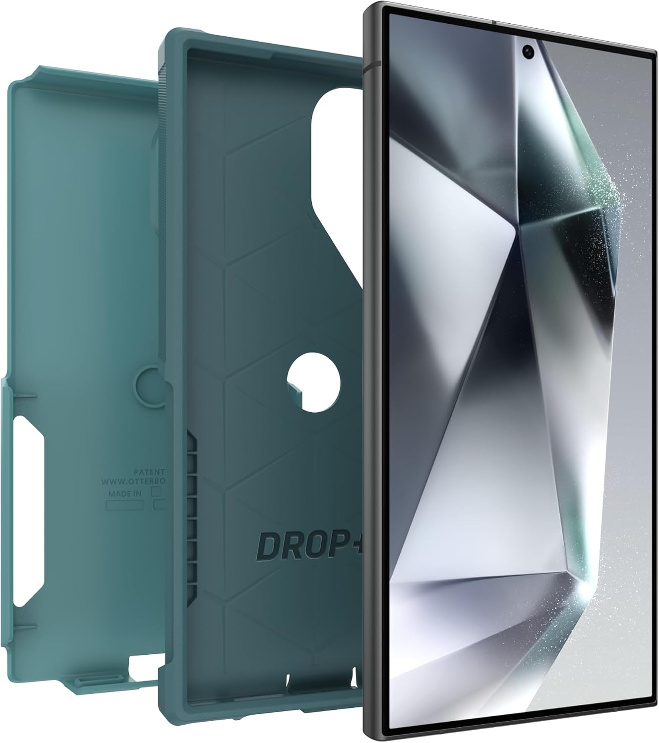 OtterBox Samsung Galaxy S24 Ultra (Only) - Commuter Series Case - Riveting Way (Teal) - Slim & Tough - Pocket-Friendly - with Port Protection - Non-Retail Packaging