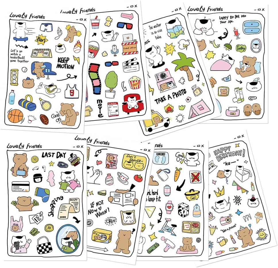 24pcs 9”x6 Make Your Own Stickers Party Favors Make A Face Sticker for Kids Party Favors,Classroom Teacher Rewards, Art Craft Supplies