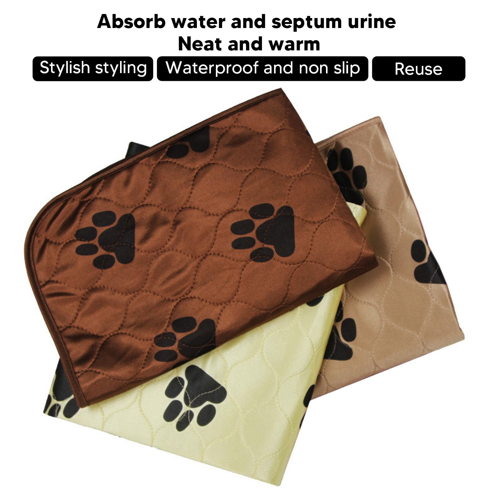 Reusable Puppy Pads, Absorbent No Leaking Quick Dry Potty Training Pads, Puppy Training Pads for Home Playpens, Crates - Image 2