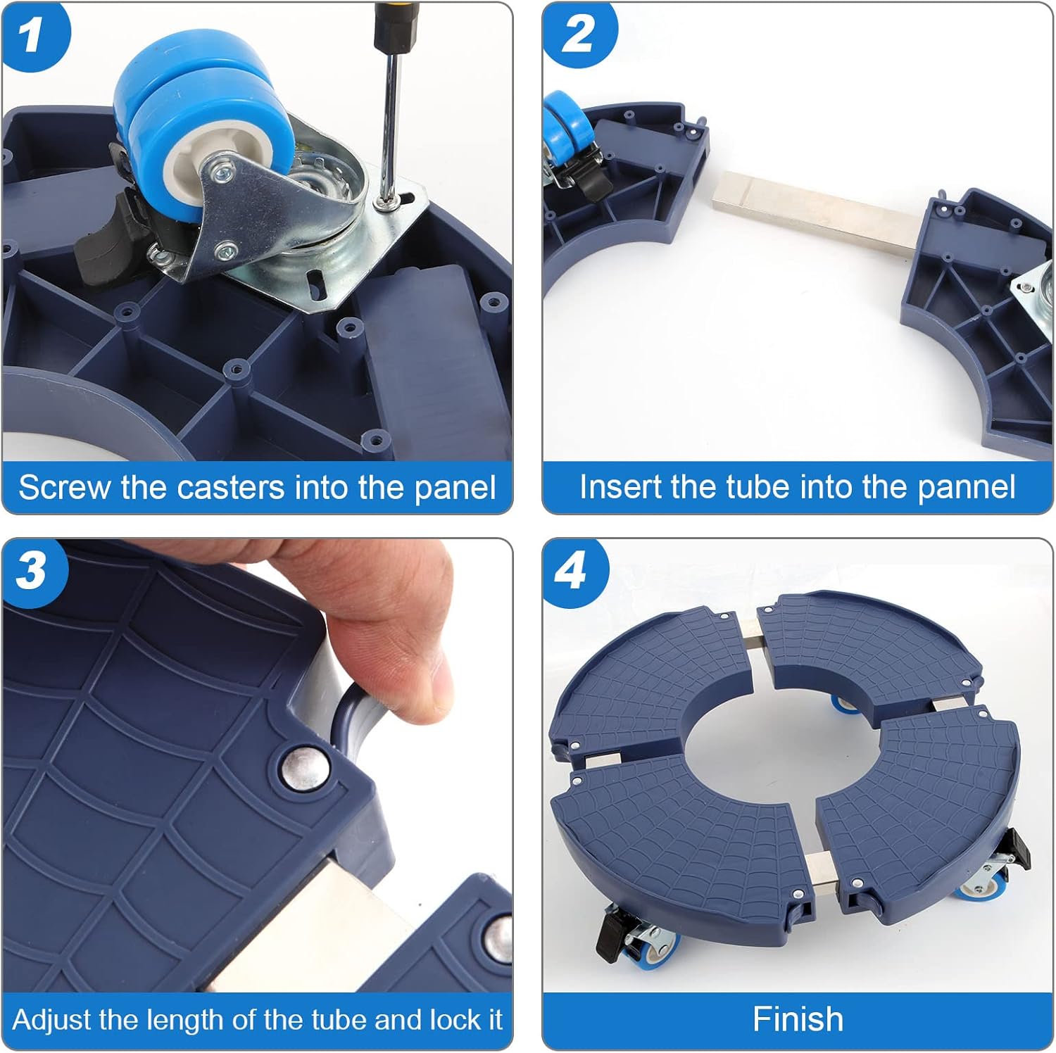 W B D WEIBIDA Plant Dolly with Wheels Heavy Duty Size-Adjustable Rolling Plant Stand for Large Flower Pots