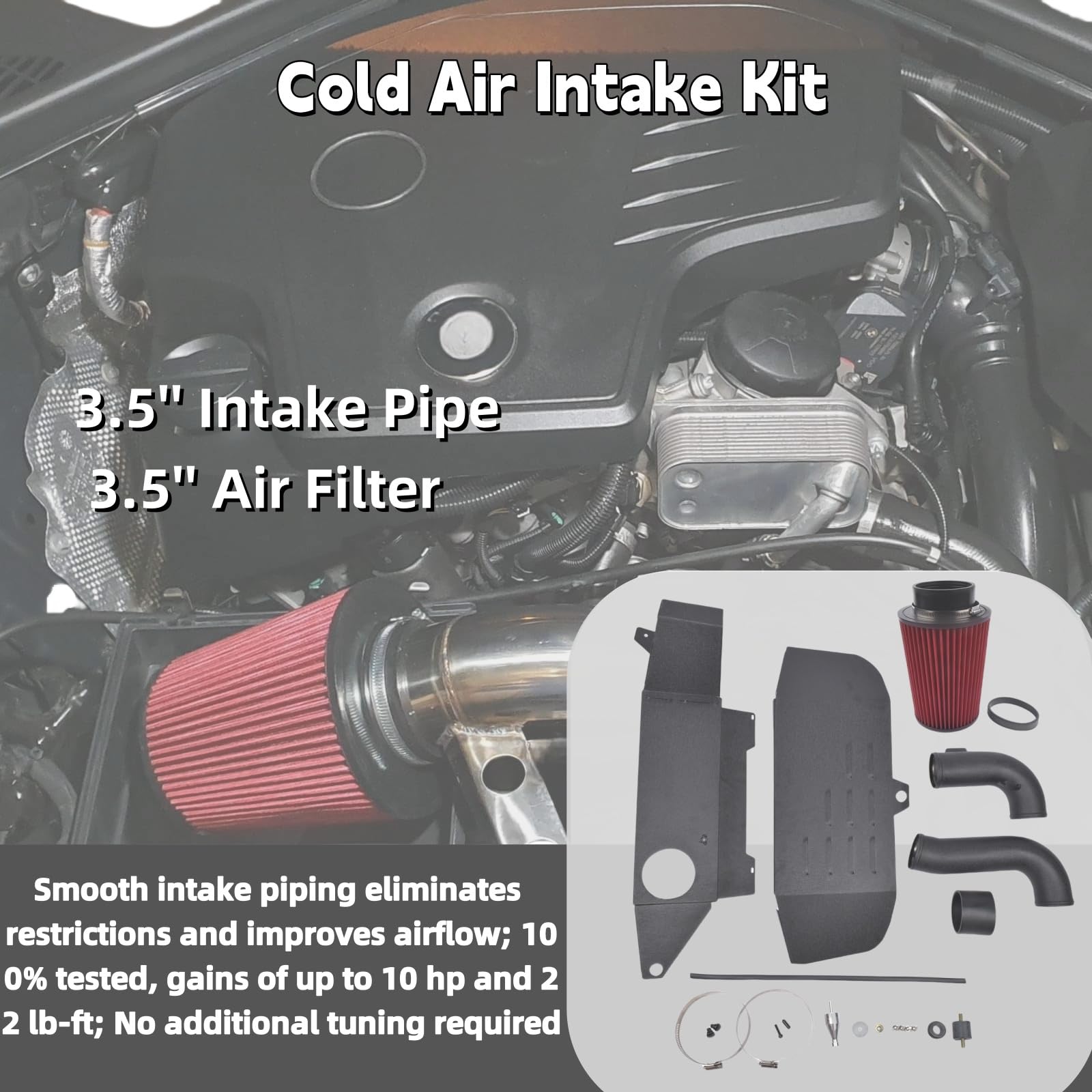 MEXWLOP Filtre à Air De Remplacement, For, F20 F21 135 F30 F31 F34 335 F36 F82 435, Filtre à Air Lavable Et Réutilisable à Haut Débit OEM