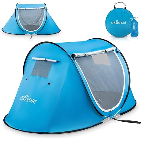 "Abco 2-Person Pop Up Privacy Tent - A Secluded Beach Sanctuary"