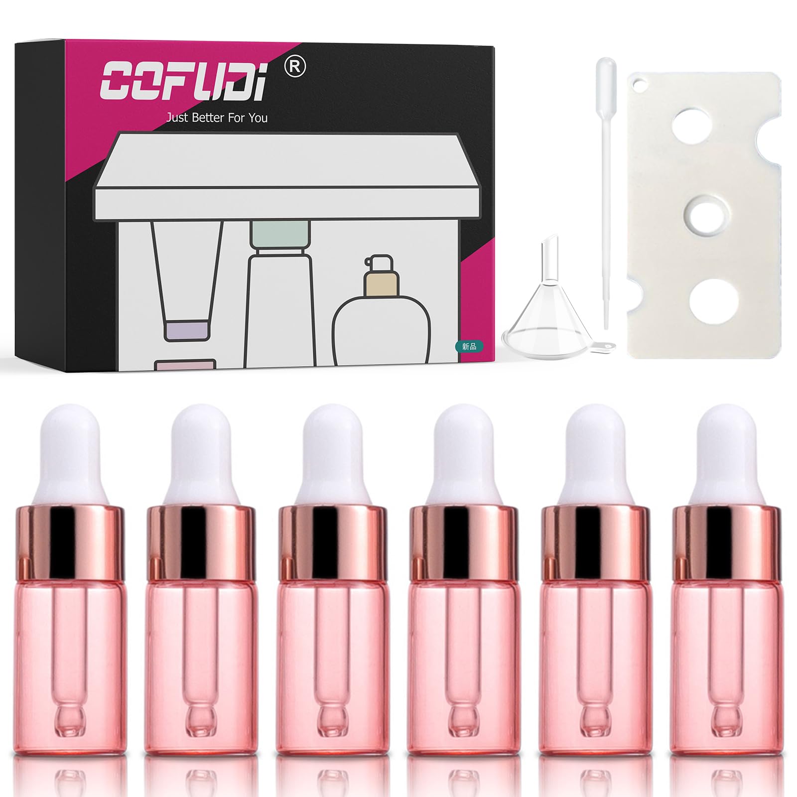 Amazon.co.jp: スポイトボトル 3ml 6個 遮光瓶 ガラススポイト瓶