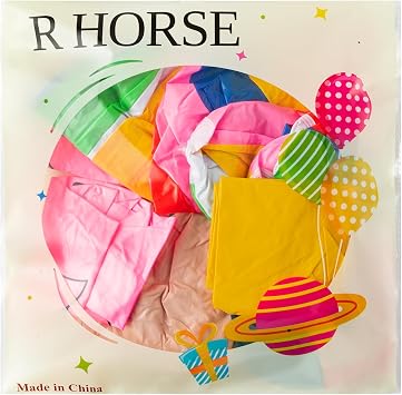 R HORSE 10 Pieces Inflatable Beach Pool Toys, Hawaiian Party Decorations | Included Palm Tree, Flamingo, Banana, Beach Ball, and Parrot, Ideal for Tropical Hawaiian Luau Party, Summer Beach Pool Party