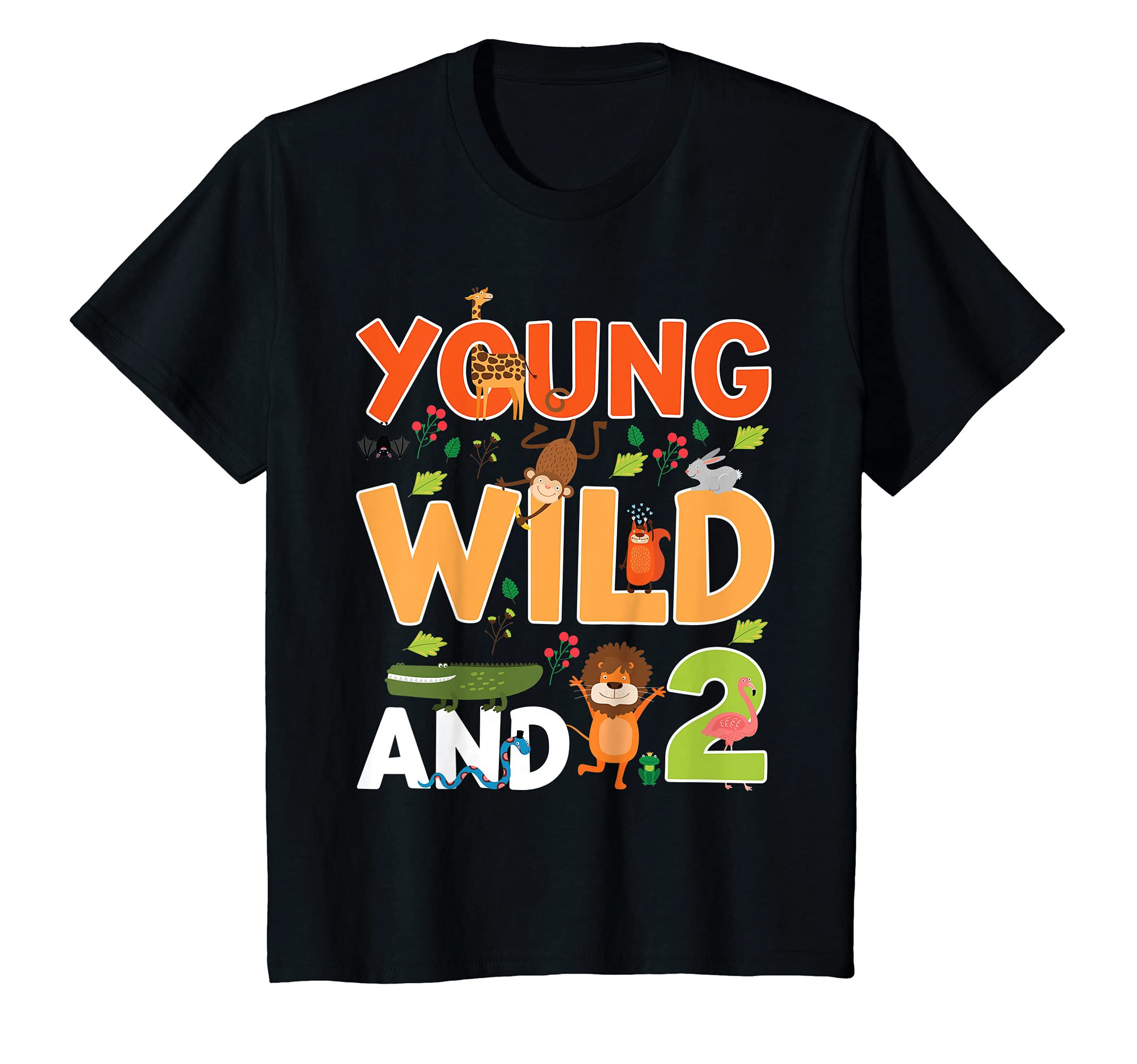 Kids 2 year old wild zoo theme birthday animals safari jungle boy T-Shirt