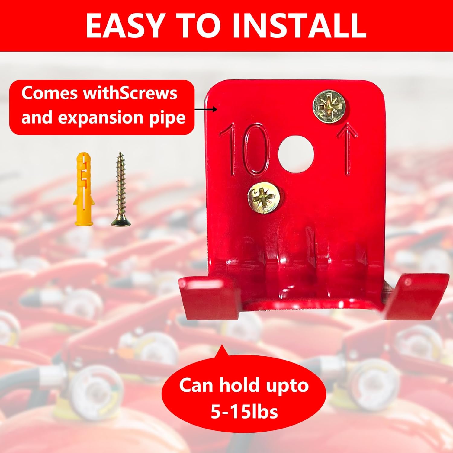 Fire Extinguisher Mounts & Brackets,4 Pack Fire Extinguisher Brackets and Holders, Fire Extinguisher Wall Hook Holder Hanger for 10 lb fire Extinguisher Mount