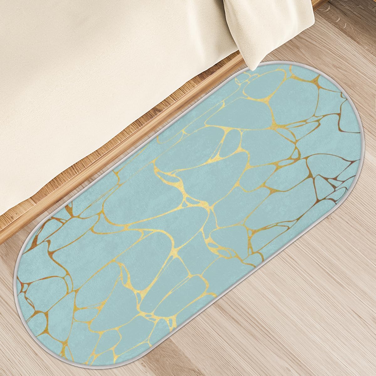 TropicalLife Dywanik o fakturze marmuru 50 x 120 cm, marmur nadruk długie włosy pogrubione dywaniki do pokoju kuchni domu łazienki wewnątrz antypoślizgowa mata podłogowa dywaniki