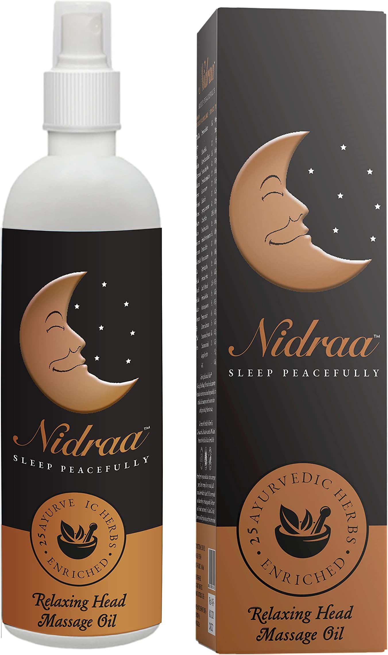 NIDRAA™—Relaxing head massage oil with Natural Meditative Fragrance —All Natural Ayurvedic For Hair Growth And Peacefull Sleep _100ML